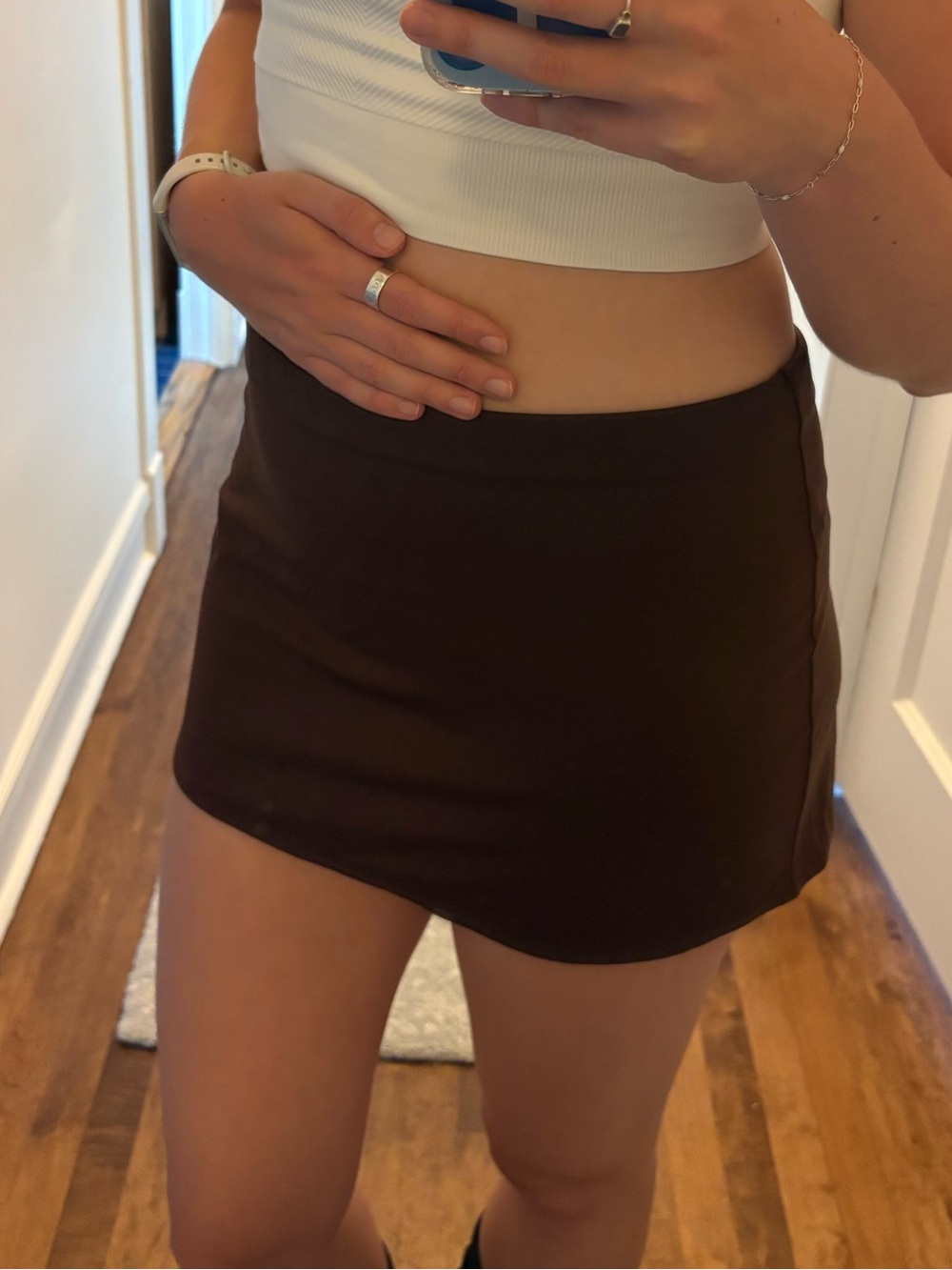 Victoria's Secret Brown Stretch Mini Skort